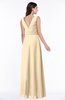 Modest A-line V-neck Sleeveless Floor Length Ribbon Plus Size Bridesmaid Dresses