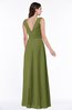 Modest A-line V-neck Sleeveless Floor Length Ribbon Plus Size Bridesmaid Dresses