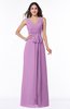 Modest A-line V-neck Sleeveless Floor Length Ribbon Plus Size Bridesmaid Dresses