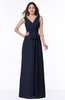 Modest A-line V-neck Sleeveless Floor Length Ribbon Plus Size Bridesmaid Dresses