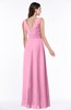 Modest A-line V-neck Sleeveless Floor Length Ribbon Plus Size Bridesmaid Dresses