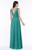 Modest A-line V-neck Sleeveless Floor Length Ribbon Plus Size Bridesmaid Dresses