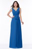 Modest A-line V-neck Sleeveless Floor Length Ribbon Plus Size Bridesmaid Dresses