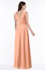 Modest A-line V-neck Sleeveless Floor Length Ribbon Plus Size Bridesmaid Dresses