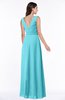 Modest A-line V-neck Sleeveless Floor Length Ribbon Plus Size Bridesmaid Dresses