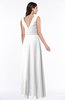 Modest A-line V-neck Sleeveless Floor Length Ribbon Plus Size Bridesmaid Dresses