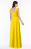 Modest A-line V-neck Sleeveless Floor Length Ribbon Plus Size Bridesmaid Dresses