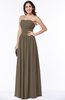Mature A-line Strapless Chiffon Floor Length Plus Size Bridesmaid Dresses