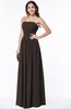 Mature A-line Strapless Chiffon Floor Length Plus Size Bridesmaid Dresses