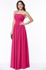 Mature A-line Strapless Chiffon Floor Length Plus Size Bridesmaid Dresses