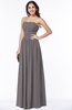 Mature A-line Strapless Chiffon Floor Length Plus Size Bridesmaid Dresses
