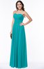 Simple A-line Sleeveless Chiffon Floor Length Plus Size Bridesmaid Dresses
