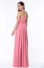 Simple A-line Sleeveless Chiffon Floor Length Plus Size Bridesmaid Dresses