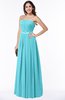 Glamorous A-line Strapless Sleeveless Half Backless Floor Length Plus Size Bridesmaid Dresses