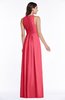 Modest Sleeveless Zipper Chiffon Floor Length Ruching Plus Size Bridesmaid Dresses