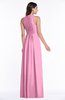 Modest Sleeveless Zipper Chiffon Floor Length Ruching Plus Size Bridesmaid Dresses