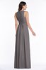 Modest Sleeveless Zipper Chiffon Floor Length Ruching Plus Size Bridesmaid Dresses