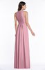 Modest Sleeveless Zipper Chiffon Floor Length Ruching Plus Size Bridesmaid Dresses
