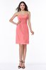 Mature A-line Sleeveless Zipper Chiffon Knee Length Plus Size Bridesmaid Dresses