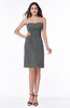 Mature A-line Sleeveless Zipper Chiffon Knee Length Plus Size Bridesmaid Dresses
