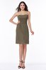 Mature A-line Sleeveless Zipper Chiffon Knee Length Plus Size Bridesmaid Dresses