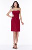 Mature A-line Sleeveless Zipper Chiffon Knee Length Plus Size Bridesmaid Dresses