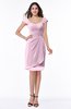 Romantic Sheath Sweetheart Chiffon Knee Length Ruching Plus Size Bridesmaid Dresses
