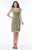 Romantic Sheath Sweetheart Chiffon Knee Length Ruching Plus Size Bridesmaid Dresses