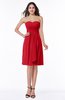 Glamorous A-line Sweetheart Sleeveless Zipper Knee Length Plus Size Bridesmaid Dresses