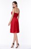 Glamorous A-line Sweetheart Sleeveless Zipper Knee Length Plus Size Bridesmaid Dresses