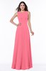 Classic A-line Bateau Sleeveless Zipper Plus Size Bridesmaid Dresses
