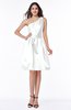 Plain Baby Doll Half Backless Satin Ruching Plus Size Bridesmaid Dresses