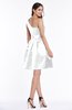 Plain Baby Doll Half Backless Satin Ruching Plus Size Bridesmaid Dresses