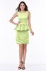 Classic Column Scoop Sleeveless Satin Plus Size Bridesmaid Dresses