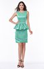 Classic Column Scoop Sleeveless Satin Plus Size Bridesmaid Dresses