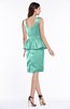 Classic Column Scoop Sleeveless Satin Plus Size Bridesmaid Dresses