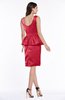 Classic Column Scoop Sleeveless Satin Plus Size Bridesmaid Dresses