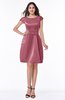 Modest Baby Doll Scoop Zip up Bow Plus Size Bridesmaid Dresses