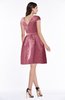 Modest Baby Doll Scoop Zip up Bow Plus Size Bridesmaid Dresses