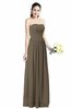 Modern A-line Strapless Zipper Floor Length Plus Size Bridesmaid Dresses