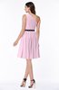 Modern Zipper Chiffon Knee Length Sash Plus Size Bridesmaid Dresses