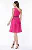 Modern Zipper Chiffon Knee Length Sash Plus Size Bridesmaid Dresses