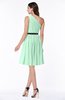 Modern Zipper Chiffon Knee Length Sash Plus Size Bridesmaid Dresses