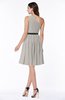Modern Zipper Chiffon Knee Length Sash Plus Size Bridesmaid Dresses