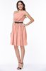 Modern Zipper Chiffon Knee Length Sash Plus Size Bridesmaid Dresses
