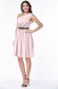 Modern Zipper Chiffon Knee Length Sash Plus Size Bridesmaid Dresses