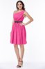Modern Zipper Chiffon Knee Length Sash Plus Size Bridesmaid Dresses