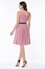 Modern Zipper Chiffon Knee Length Sash Plus Size Bridesmaid Dresses