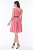 Modern Zipper Chiffon Knee Length Sash Plus Size Bridesmaid Dresses