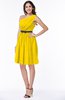 Modern Zipper Chiffon Knee Length Sash Plus Size Bridesmaid Dresses